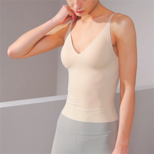 Skintone ženska majica bez rukava s remenom visoke elastične veličine