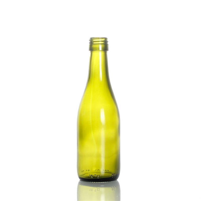 wholesale Mini Empty 187ml Burgundy glass Bottle New Fancy aluminum Screw Cap Wine Glass Bottles Featured Image