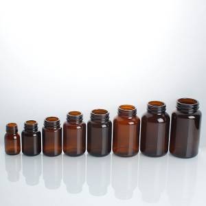 30ml 60ml 75ml 115ml 120ml 150ml 200ml 250ml 300ml amber wide-mouth glass jar capsules glass bottle for tablets