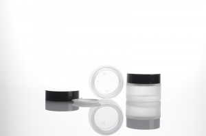 China factory hot-sale mini 1oz 2oz 4oz 30ml 50ml 100ml empty cream glass jar frosted cosmetic  glass jar custom