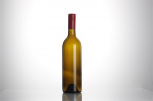 wholesale 750ml empty Luxury antique green bordeaux glass bottle burgundy wine glass bottle