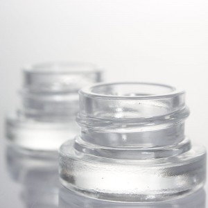 China wholesale 5ml empty eye cream jar Facial cream glass jar logo customized cosmetics makeup