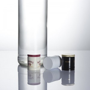 China wholesale stocked 700ml Empty common flint Vodka Rum spirits glass Bottle Liquor Bottle logo custom