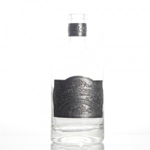 wholesale empty 500ml super flint spirit glass bottle vodka rum gin bottles custom logo