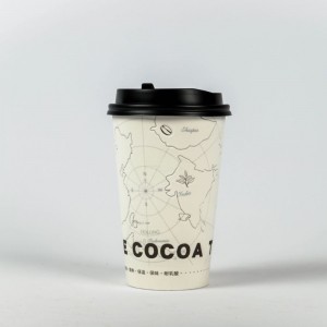 3D хартиена чаша за кафе за еднократна употреба, изолирани от стиропор за горещи напитки