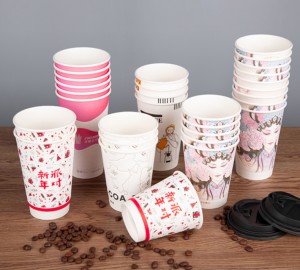 Weggooibare Styrofoam-geïsoleerde warm drankies jolly cups 3D papier koffiebeker