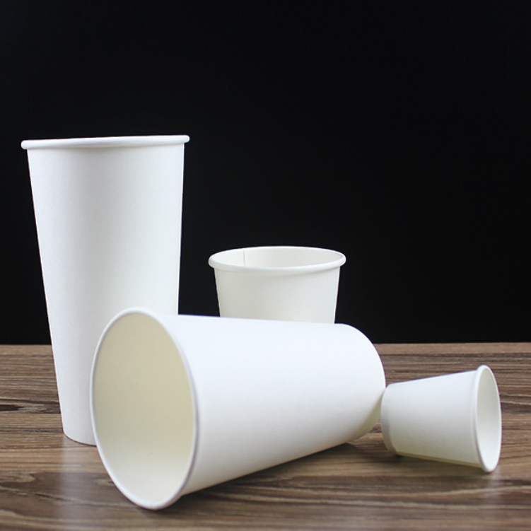Pasgemaakte logo-druk komposteerbare PLA-gevoerde papierbeker weggooibare koffiepapierbeker Uitgestalte beeld