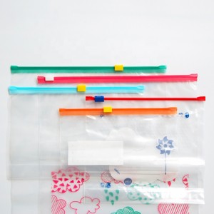 Átlátszó műanyag cipzáras zacskók csúsztatható táskák Nedvességálló zacskók