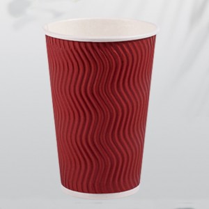 כוסות נייר קפה גלי חד פעמיות עם מכסים