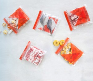 Food storage zipper bags Plastic zip lock bags Double zipper bags