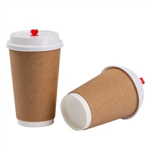 הדפסת לוגו בהתאמה אישית כוסות נייר קפה חד פעמי מלאכת יד