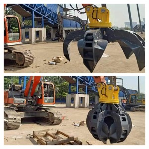 I-Excavator Hydraulic Rotating Steel Grab