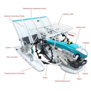 Υψηλής απόδοσης μηχάνημα μεταφύτευσης ρυζιού paddy 4 σειρές μηχάνημα φύτευσης χειροκίνητο φυτευτή ρυζιού καλύτερη τιμή για μηχανή σποράς ρυζιού