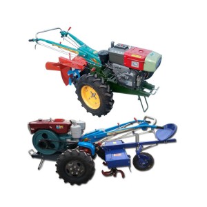 Tractor para caminar con chasis 151, timón portátil con asiento, pequeña máquina rotativa manual agrícola