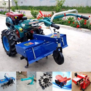 151 šasija staigājošs traktors Pārnēsājama dīsele ar sēdekli Maza lauksaimniecības rokas rotējoša mašīna
