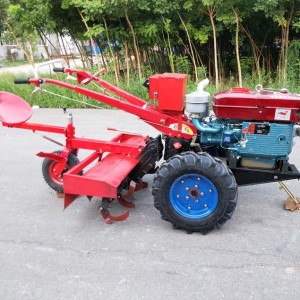Poľnohospodárske strojové vybavenie 20hp dieselové farmárske kráčajúce traktory s rotačným strojom na obrábanie pôdy