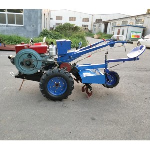 Mga kagamitan sa makinarya sa agrikultura 20hp diesel farm walking tractors nga adunay rotary tillage machine