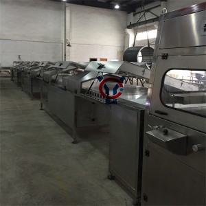Commercial and industrial type chocolate enrobing coating machine