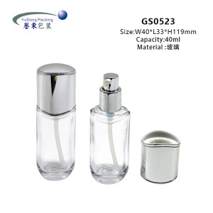 40ml Oval Glass Pump Face Primer ပုလင်း