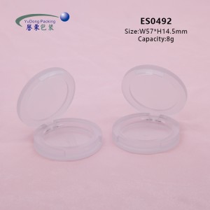Round Clear Blush Container Clear Highlighter Case