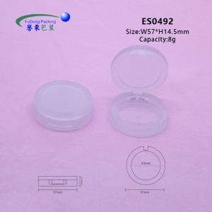 Round Clear Blush Container Clear Highlighter Case