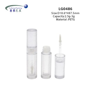 ʻO Cylinder Clear PETG Liquid Lipstick Tube