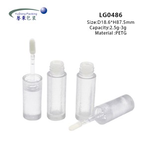 Cylinder Clear PETG Amazi ya Lipstick Tube