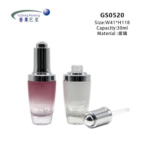 Manufactur standard Eye Dropper Glass - 30ml Wholesale Flat Shoulder Glass Press Dropper Essential Oil Dropper Bottle – Yudong