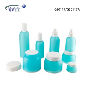 Green Skin Care Containers အလှကုန်ထုပ်ပိုးမှု ပလပ်စတစ်ဘူး အစုံ