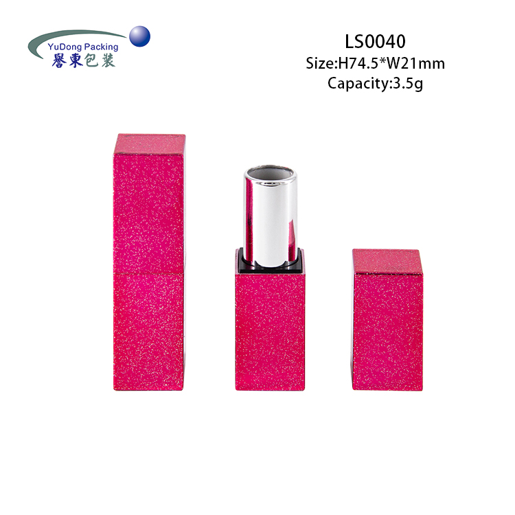 China manufacturer OEM classical square magnetic lipstick packaging tube