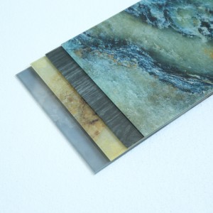 Προσαρμοσμένη πολυτελής τέχνη τοίχων Εποχές Nature Stone Texture Print Tempered Glass