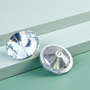 Crystal Glass Cabinet Knobs Diamond Shape Drawer Kitchen Dresser Cupboard Wardrobe Pulls Handles_