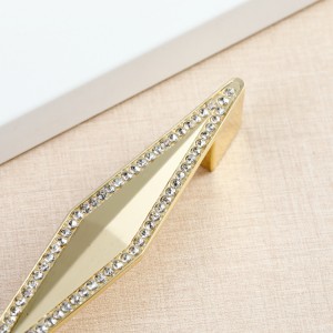 Высококачественная кристаллическая ручка из цинкового сплава для дверной мебели для шкафа, ручка для винного шкафа