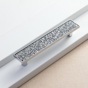 Dorezë elegante e sirtarit të mobiljeve katrore Outlook me stil në modë kristal të ngulitur