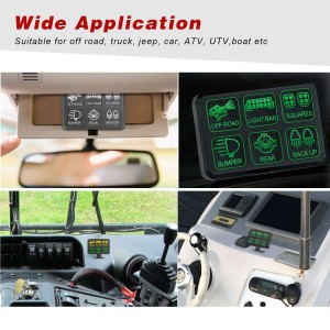 6 Gang Control switch touch panel with Wiring Kit universal for car boat truck