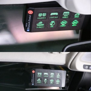 Auto On-Off RGB LED Car Switch Box Panel Cyffwrdd Universal