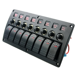 8 Gang Marine Boat Bridge Control Rocker Switch Panel met Breker