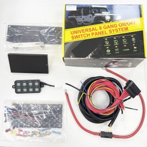 ເປີດ-ປິດອັດຕະໂນມັດ RGB LED Car Switch Box Universal Touch Panel