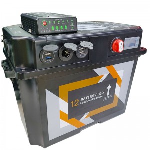 Vervaardigers groot kapasiteit buite draagbare 12v battery boks met omskakelaar MPPT sonkrag laai bestuurder geïntegreer vir kampeer