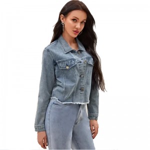2021 Fashion Short Denim Jacket with Embroidery