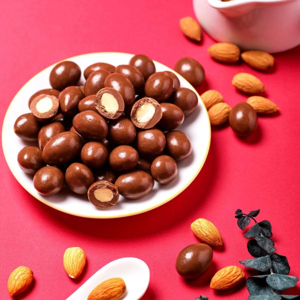 Yummeet wholesale custom compound milk Almond mylikes chocolate ball