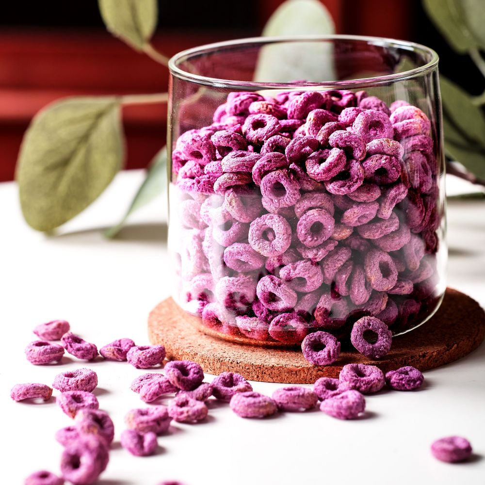 Healthy Breakfast Cereal Grain Purple Sweet Potato Rings