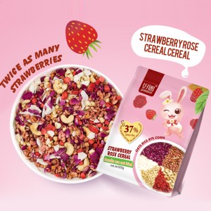 Popular Design for Private Label Cereal - 520g breakfast cereal rose strawberry flavored nuts fruits granola instant oatmeal for snack – Yummeet