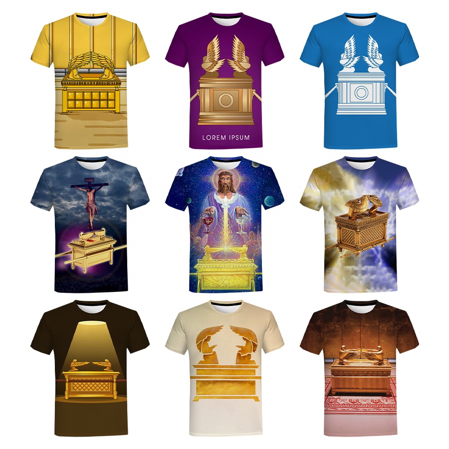the Ark of the Covenant 3D Printed Shirt for Men God Box Digital Printing T Shirt Custom Unisex Over Print OEM and ODM T-shirts
