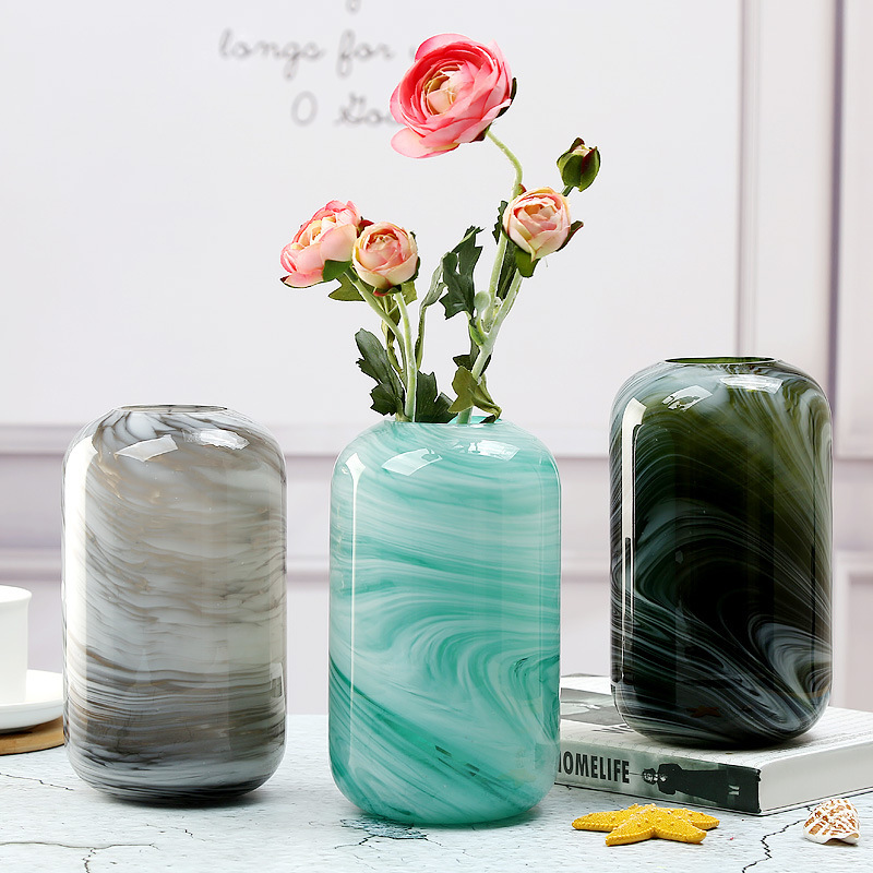 家居装饰花卉定制花瓶时尚家居客厅和餐厅的玻璃花瓶