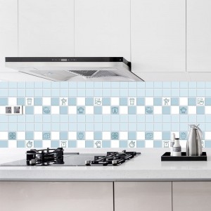 Samoljepljiva kuhinjska ploča za kuhanje na visokoj temperaturi Ormarić za dimni zid vodootporna naljepnica za ulje
