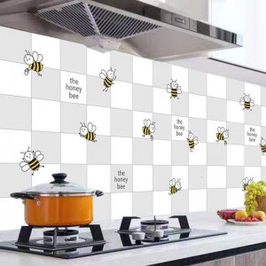 Self-Sticking Kichen Héich Temperatur Cooktop Cabinet Cabinet Fume Mauer Feuchtigkeitbeständeg waasserdicht Ueleg Sticker