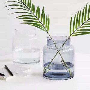 Κεντρικό διακοσμητικό έγχρωμο διαφανές γυάλινο βάζο λουλουδιών/γυάλινα βάζα