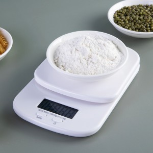 ترازو ترازو آشپزخانه دیجیتال مواد غذایی با وزن الکترونیکی 5 کیلوگرمی از جنس استنلس استیل ال سی دی