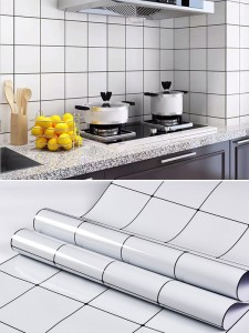 ເຮືອນຄົວທີ່ຕິດດ້ວຍຕົນເອງອຸນຫະພູມສູງ Cooktop Cabinet Fume Wall Moisture-Proof Waterproof Oil Sticker